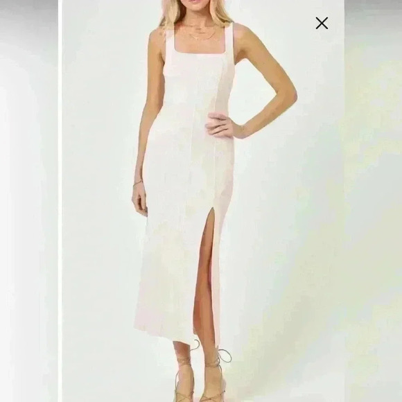 LSPACE Pink ribbed dress - Picture 3 of 7